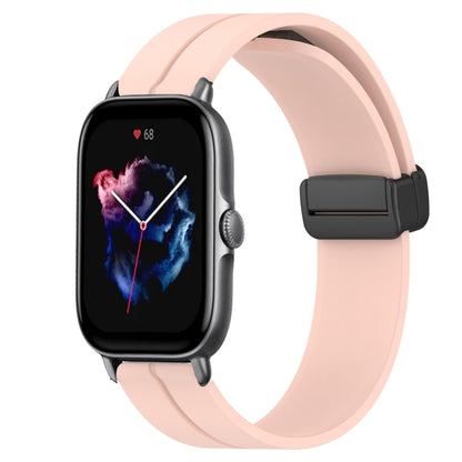 Bracelet de montre en silicone à fermoir magnétique de couleur unie de 20 mm, For Amazfit GTS 4, For Amazfit GTS 3, For Amazfit GTS 2E, For Amazfit GTS 2 Mini, For Amazfit GTS 2, For Amazfit GTS
