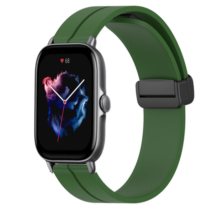 Bracelet de montre en silicone à fermoir magnétique de couleur unie de 20 mm, For Amazfit GTS 4, For Amazfit GTS 3, For Amazfit GTS 2E, For Amazfit GTS 2 Mini, For Amazfit GTS 2, For Amazfit GTS