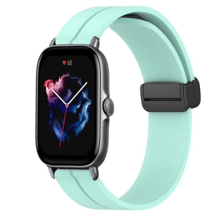 Bracelet de montre en silicone à fermoir magnétique de couleur unie de 20 mm, For Amazfit GTS 4, For Amazfit GTS 3, For Amazfit GTS 2E, For Amazfit GTS 2 Mini, For Amazfit GTS 2, For Amazfit GTS