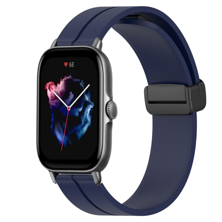 Bracelet de montre en silicone à fermoir magnétique de couleur unie de 20 mm, For Amazfit GTS 4, For Amazfit GTS 3, For Amazfit GTS 2E, For Amazfit GTS 2 Mini, For Amazfit GTS 2, For Amazfit GTS