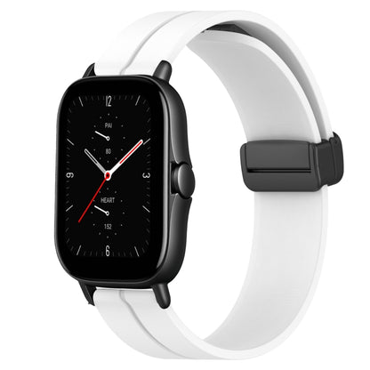 Bracelet de montre en silicone à fermoir magnétique de couleur unie de 20 mm, For Amazfit GTS 4, For Amazfit GTS 3, For Amazfit GTS 2E, For Amazfit GTS 2 Mini, For Amazfit GTS 2, For Amazfit GTS