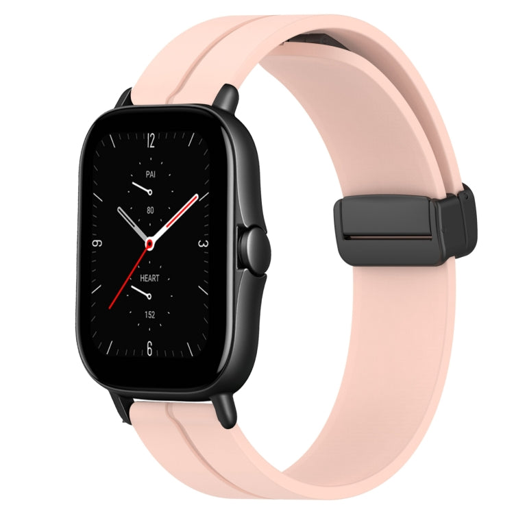 Bracelet de montre en silicone à fermoir magnétique de couleur unie de 20 mm, For Amazfit GTS 4, For Amazfit GTS 3, For Amazfit GTS 2E, For Amazfit GTS 2 Mini, For Amazfit GTS 2, For Amazfit GTS