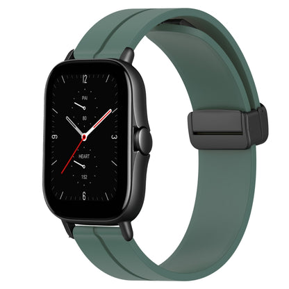 Bracelet de montre en silicone à fermoir magnétique de couleur unie de 20 mm, For Amazfit GTS 4, For Amazfit GTS 3, For Amazfit GTS 2E, For Amazfit GTS 2 Mini, For Amazfit GTS 2, For Amazfit GTS