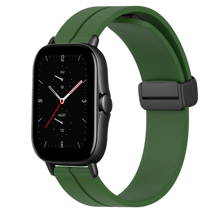 Bracelet de montre en silicone à fermoir magnétique de couleur unie de 20 mm, For Amazfit GTS 4, For Amazfit GTS 3, For Amazfit GTS 2E, For Amazfit GTS 2 Mini, For Amazfit GTS 2, For Amazfit GTS