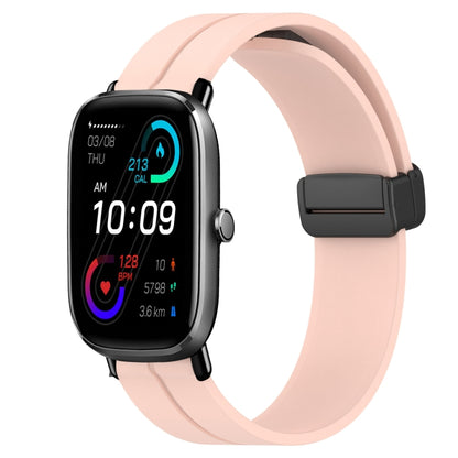 Bracelet de montre en silicone à fermoir magnétique de couleur unie de 20 mm, For Amazfit GTS 4, For Amazfit GTS 3, For Amazfit GTS 2E, For Amazfit GTS 2 Mini, For Amazfit GTS 2, For Amazfit GTS
