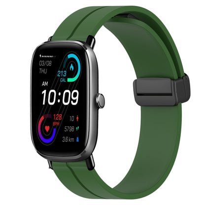 Bracelet de montre en silicone à fermoir magnétique de couleur unie de 20 mm, For Amazfit GTS 4, For Amazfit GTS 3, For Amazfit GTS 2E, For Amazfit GTS 2 Mini, For Amazfit GTS 2, For Amazfit GTS