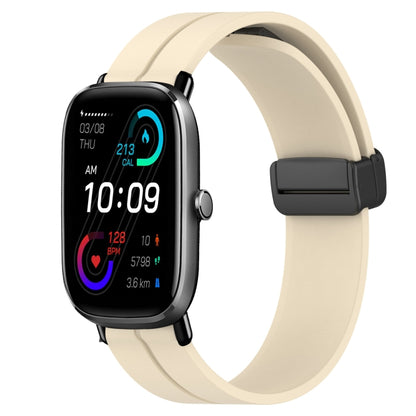 Bracelet de montre en silicone à fermoir magnétique de couleur unie de 20 mm, For Amazfit GTS 4, For Amazfit GTS 3, For Amazfit GTS 2E, For Amazfit GTS 2 Mini, For Amazfit GTS 2, For Amazfit GTS