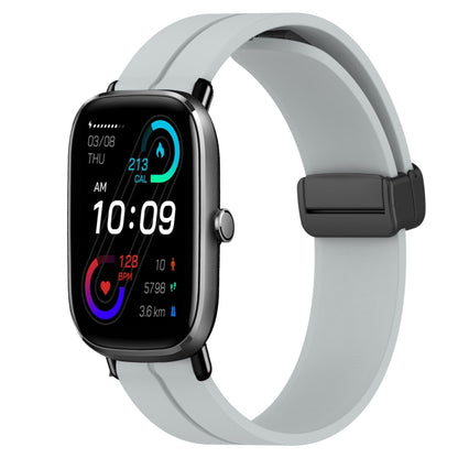 Bracelet de montre en silicone à fermoir magnétique de couleur unie de 20 mm, For Amazfit GTS 4, For Amazfit GTS 3, For Amazfit GTS 2E, For Amazfit GTS 2 Mini, For Amazfit GTS 2, For Amazfit GTS