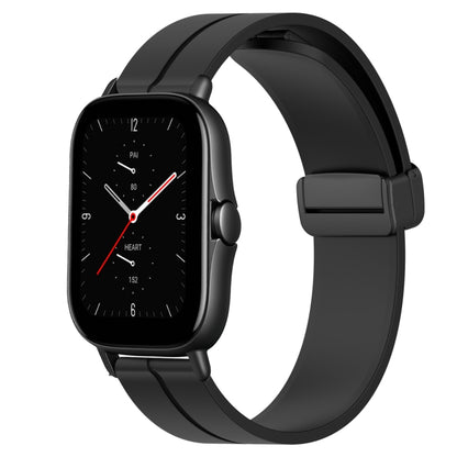 Bracelet de montre en silicone à fermoir magnétique de couleur unie de 20 mm, For Amazfit GTS 4, For Amazfit GTS 3, For Amazfit GTS 2E, For Amazfit GTS 2 Mini, For Amazfit GTS 2, For Amazfit GTS