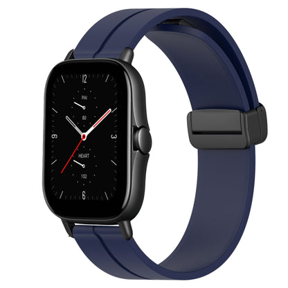 Bracelet de montre en silicone à fermoir magnétique de couleur unie de 20 mm, For Amazfit GTS 4, For Amazfit GTS 3, For Amazfit GTS 2E, For Amazfit GTS 2 Mini, For Amazfit GTS 2, For Amazfit GTS