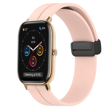 Bracelet de montre en silicone à fermoir magnétique de couleur unie de 20 mm, For Amazfit GTS 4, For Amazfit GTS 3, For Amazfit GTS 2E, For Amazfit GTS 2 Mini, For Amazfit GTS 2, For Amazfit GTS