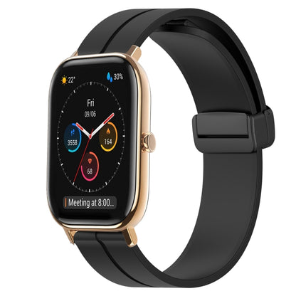 Bracelet de montre en silicone à fermoir magnétique de couleur unie de 20 mm, For Amazfit GTS 4, For Amazfit GTS 3, For Amazfit GTS 2E, For Amazfit GTS 2 Mini, For Amazfit GTS 2, For Amazfit GTS