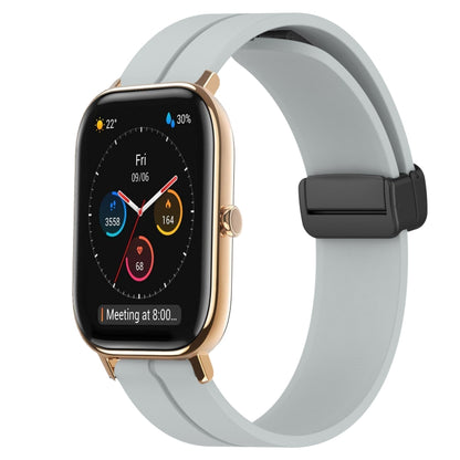 Bracelet de montre en silicone à fermoir magnétique de couleur unie de 20 mm, For Amazfit GTS 4, For Amazfit GTS 3, For Amazfit GTS 2E, For Amazfit GTS 2 Mini, For Amazfit GTS 2, For Amazfit GTS