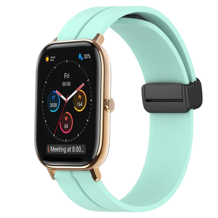 Bracelet de montre en silicone à fermoir magnétique de couleur unie de 20 mm, For Amazfit GTS 4, For Amazfit GTS 3, For Amazfit GTS 2E, For Amazfit GTS 2 Mini, For Amazfit GTS 2, For Amazfit GTS