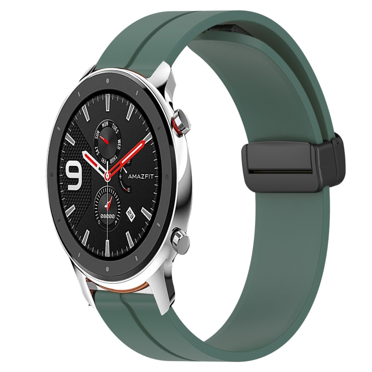 Bracelet de montre en silicone à fermoir magnétique de couleur unie de 20 mm, For Amazfit GTR 42mm, For Amazfit Pop Pro, For Amazfit Pop