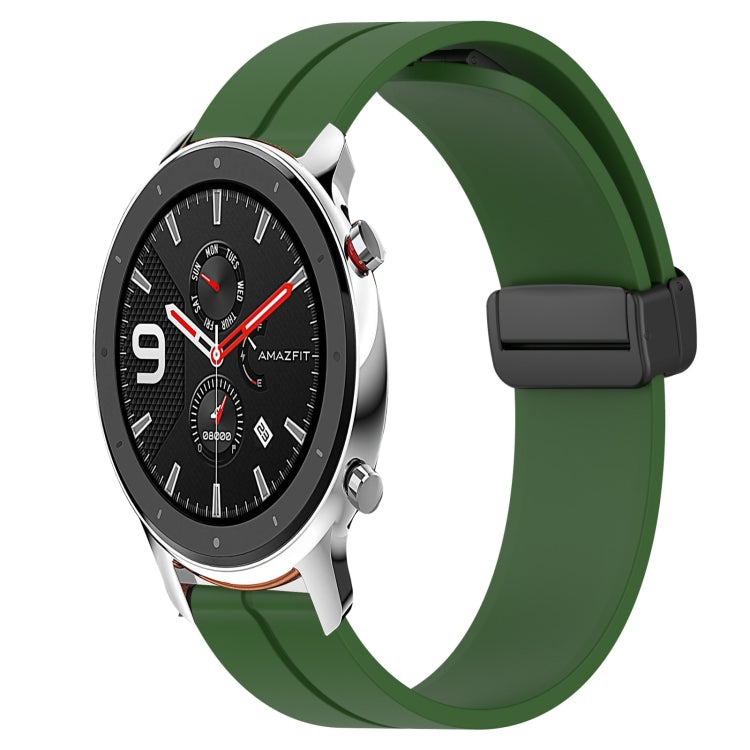 Bracelet de montre en silicone à fermoir magnétique de couleur unie de 20 mm, For Amazfit GTR 42mm, For Amazfit Pop Pro, For Amazfit Pop