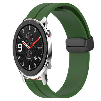 Bracelet de montre en silicone à fermoir magnétique de couleur unie de 20 mm, For Amazfit GTR 42mm, For Amazfit Pop Pro, For Amazfit Pop