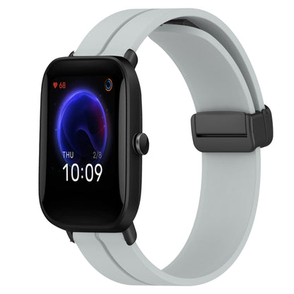 Bracelet de montre en silicone à fermoir magnétique de couleur unie de 20 mm, For Amazfit GTR 42mm, For Amazfit Pop Pro, For Amazfit Pop