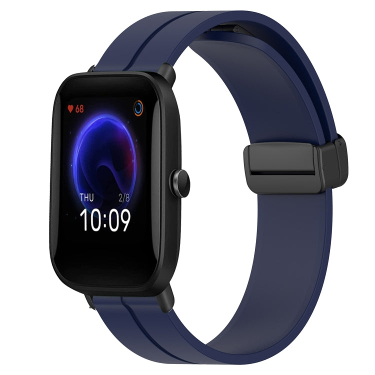 Bracelet de montre en silicone à fermoir magnétique de couleur unie de 20 mm, For Amazfit GTR 42mm, For Amazfit Pop Pro, For Amazfit Pop
