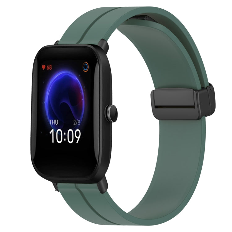 Bracelet de montre en silicone à fermoir magnétique de couleur unie de 20 mm, For Amazfit GTR 42mm, For Amazfit Pop Pro, For Amazfit Pop