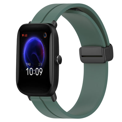 Bracelet de montre en silicone à fermoir magnétique de couleur unie de 20 mm, For Amazfit GTR 42mm, For Amazfit Pop Pro, For Amazfit Pop