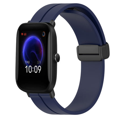 Bracelet de montre en silicone à fermoir magnétique de couleur unie de 20 mm, For Amazfit GTR 42mm, For Amazfit Pop Pro, For Amazfit Pop