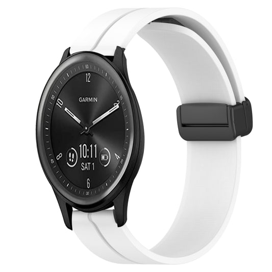 Bracelet de montre en silicone à fermoir magnétique de couleur unie de 20 mm, For Garmin Vivomove Sport, For Garmin Venu 2 Plus, For Garmin Approach S40, For Garmin Forerunner 158, For Garmin Forerunner 55, For Garmin Venu