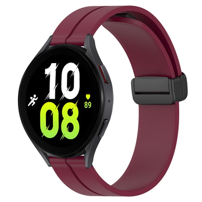 Bracelet de montre en silicone à fermoir magnétique de couleur unie de 20 mm, For Samsung Galaxy Watch 5 44mm, For Samsung Galaxy Watch 5 40mm, For Samsung Galaxy Watch 5 Pro 45mm, For Samsung Galaxy Watch4 44mm, For Samsung Galaxy Watch4 40mm         ...