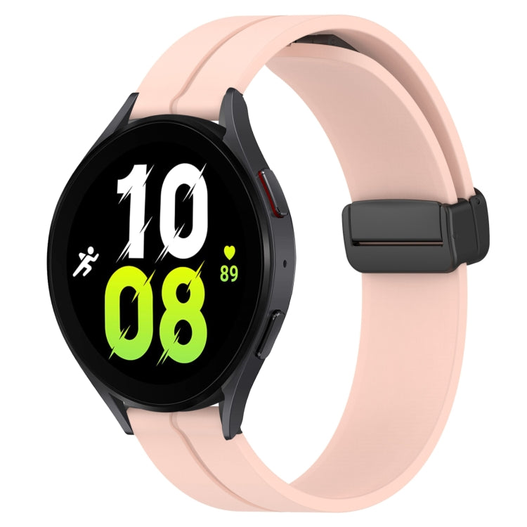 Bracelet de montre en silicone à fermoir magnétique de couleur unie de 20 mm, For Samsung Galaxy Watch 5 44mm, For Samsung Galaxy Watch 5 40mm, For Samsung Galaxy Watch 5 Pro 45mm, For Samsung Galaxy Watch4 44mm, For Samsung Galaxy Watch4 40mm         ...