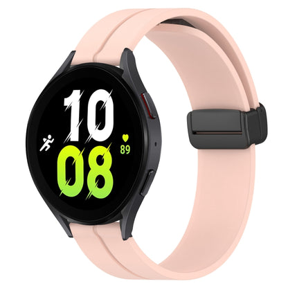 Bracelet de montre en silicone à fermoir magnétique de couleur unie de 20 mm, For Samsung Galaxy Watch 5 44mm, For Samsung Galaxy Watch 5 40mm, For Samsung Galaxy Watch 5 Pro 45mm, For Samsung Galaxy Watch4 44mm, For Samsung Galaxy Watch4 40mm         ...