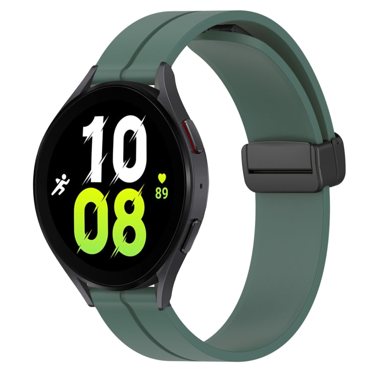 Bracelet de montre en silicone à fermoir magnétique de couleur unie de 20 mm, For Samsung Galaxy Watch 5 44mm, For Samsung Galaxy Watch 5 40mm, For Samsung Galaxy Watch 5 Pro 45mm, For Samsung Galaxy Watch4 44mm, For Samsung Galaxy Watch4 40mm         ...