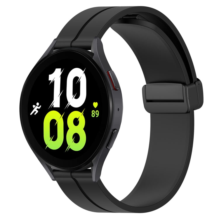 Bracelet de montre en silicone à fermoir magnétique de couleur unie de 20 mm, For Samsung Galaxy Watch 5 44mm, For Samsung Galaxy Watch 5 40mm, For Samsung Galaxy Watch 5 Pro 45mm, For Samsung Galaxy Watch4 44mm, For Samsung Galaxy Watch4 40mm         ...