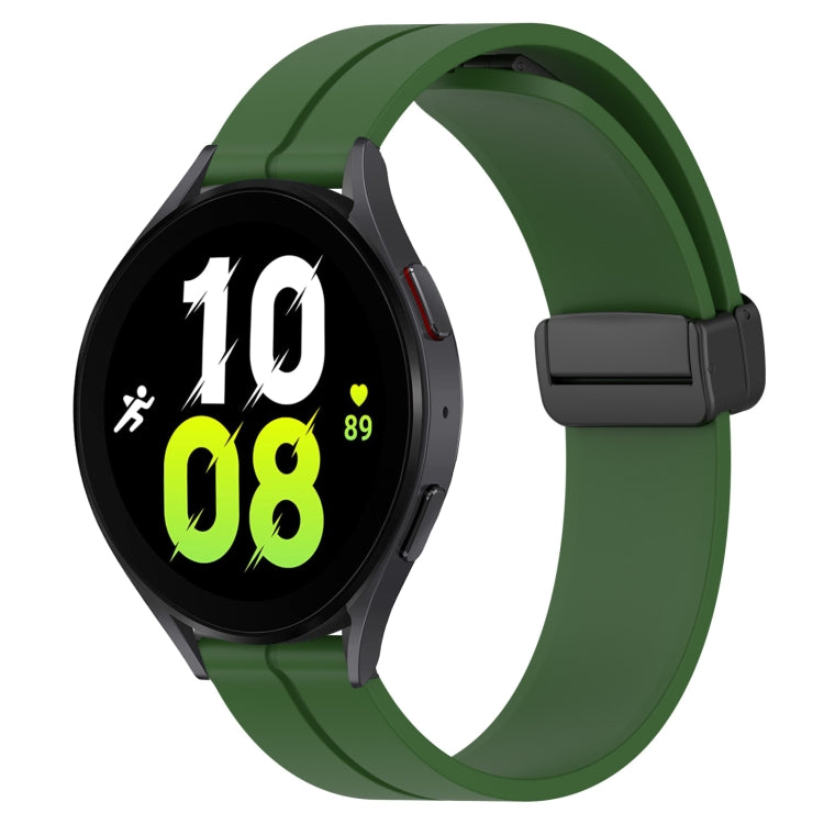 Bracelet de montre en silicone à fermoir magnétique de couleur unie de 20 mm, For Samsung Galaxy Watch 5 44mm, For Samsung Galaxy Watch 5 40mm, For Samsung Galaxy Watch 5 Pro 45mm, For Samsung Galaxy Watch4 44mm, For Samsung Galaxy Watch4 40mm         ...