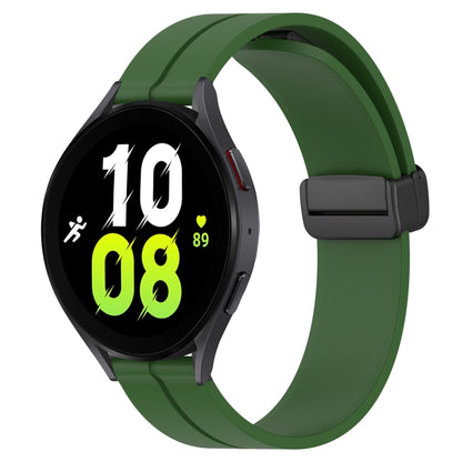 Bracelet de montre en silicone à fermoir magnétique de couleur unie de 20 mm, For Samsung Galaxy Watch 5 44mm, For Samsung Galaxy Watch 5 40mm, For Samsung Galaxy Watch 5 Pro 45mm, For Samsung Galaxy Watch4 44mm, For Samsung Galaxy Watch4 40mm         ...