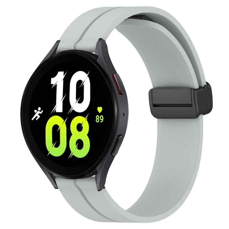 Bracelet de montre en silicone à fermoir magnétique de couleur unie de 20 mm, For Samsung Galaxy Watch 5 44mm, For Samsung Galaxy Watch 5 40mm, For Samsung Galaxy Watch 5 Pro 45mm, For Samsung Galaxy Watch4 44mm, For Samsung Galaxy Watch4 40mm         ...