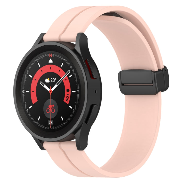 Bracelet de montre en silicone à fermoir magnétique de couleur unie de 20 mm, For Samsung Galaxy Watch 5 44mm, For Samsung Galaxy Watch 5 40mm, For Samsung Galaxy Watch 5 Pro 45mm, For Samsung Galaxy Watch4 44mm, For Samsung Galaxy Watch4 40mm         ...