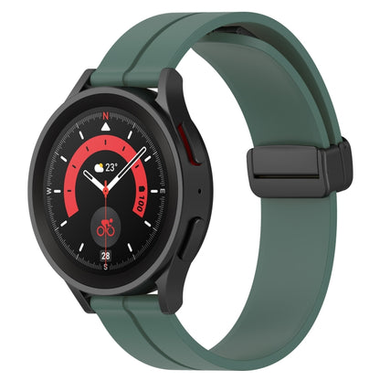 Bracelet de montre en silicone à fermoir magnétique de couleur unie de 20 mm, For Samsung Galaxy Watch 5 44mm, For Samsung Galaxy Watch 5 40mm, For Samsung Galaxy Watch 5 Pro 45mm, For Samsung Galaxy Watch4 44mm, For Samsung Galaxy Watch4 40mm         ...