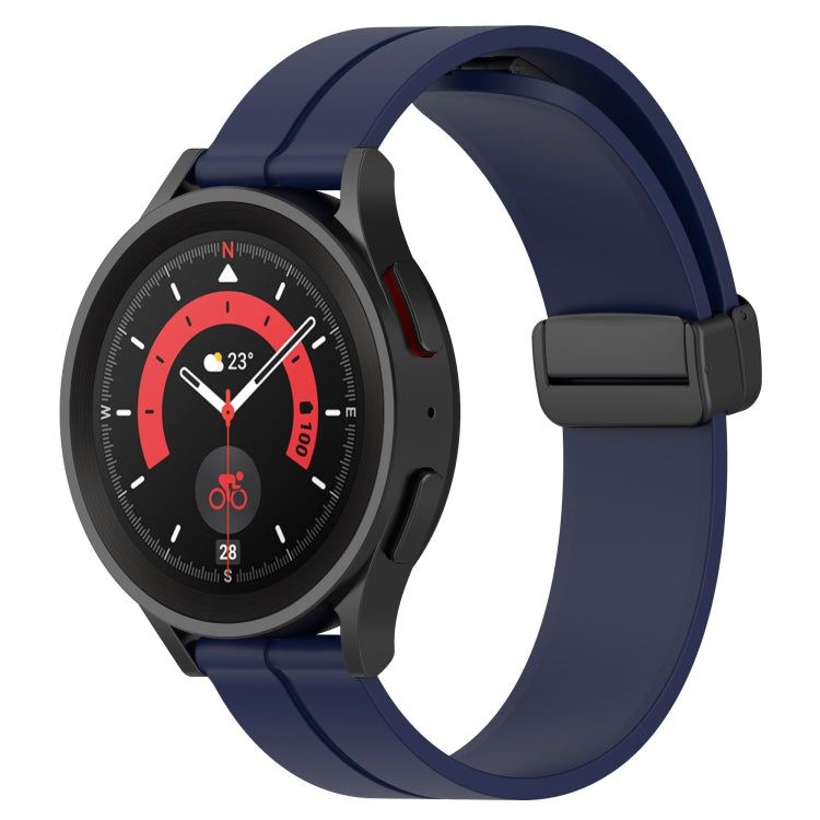 Bracelet de montre en silicone à fermoir magnétique de couleur unie de 20 mm, For Samsung Galaxy Watch 5 44mm, For Samsung Galaxy Watch 5 40mm, For Samsung Galaxy Watch 5 Pro 45mm, For Samsung Galaxy Watch4 44mm, For Samsung Galaxy Watch4 40mm         ...
