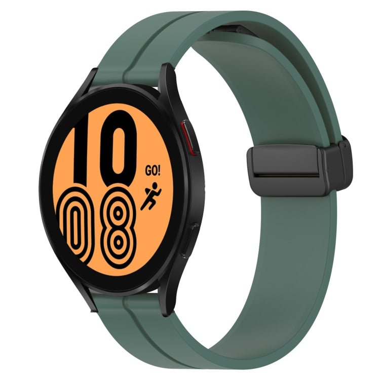 Bracelet de montre en silicone à fermoir magnétique de couleur unie de 20 mm, For Samsung Galaxy Watch 5 44mm, For Samsung Galaxy Watch 5 40mm, For Samsung Galaxy Watch 5 Pro 45mm, For Samsung Galaxy Watch4 44mm, For Samsung Galaxy Watch4 40mm         ...