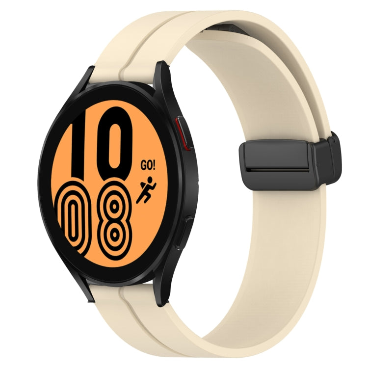 Bracelet de montre en silicone à fermoir magnétique de couleur unie de 20 mm, For Samsung Galaxy Watch 5 44mm, For Samsung Galaxy Watch 5 40mm, For Samsung Galaxy Watch 5 Pro 45mm, For Samsung Galaxy Watch4 44mm, For Samsung Galaxy Watch4 40mm         ...