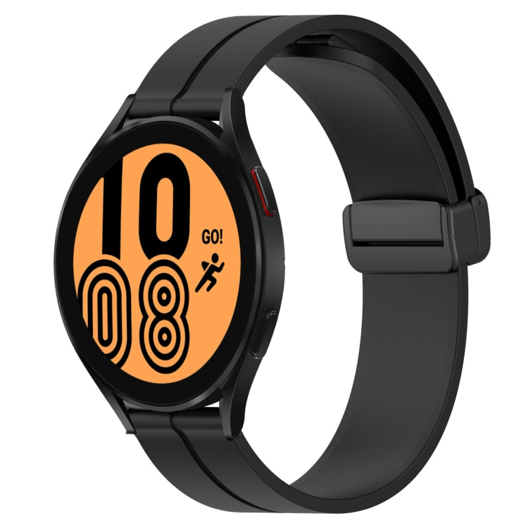 Bracelet de montre en silicone à fermoir magnétique de couleur unie de 20 mm, For Samsung Galaxy Watch 5 44mm, For Samsung Galaxy Watch 5 40mm, For Samsung Galaxy Watch 5 Pro 45mm, For Samsung Galaxy Watch4 44mm, For Samsung Galaxy Watch4 40mm         ...
