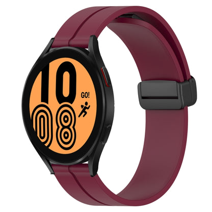 Bracelet de montre en silicone à fermoir magnétique de couleur unie de 20 mm, For Samsung Galaxy Watch 5 44mm, For Samsung Galaxy Watch 5 40mm, For Samsung Galaxy Watch 5 Pro 45mm, For Samsung Galaxy Watch4 44mm, For Samsung Galaxy Watch4 40mm         ...