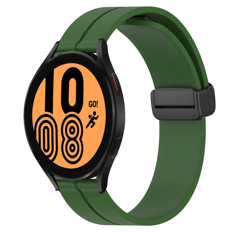 Bracelet de montre en silicone à fermoir magnétique de couleur unie de 20 mm, For Samsung Galaxy Watch 5 44mm, For Samsung Galaxy Watch 5 40mm, For Samsung Galaxy Watch 5 Pro 45mm, For Samsung Galaxy Watch4 44mm, For Samsung Galaxy Watch4 40mm         ...