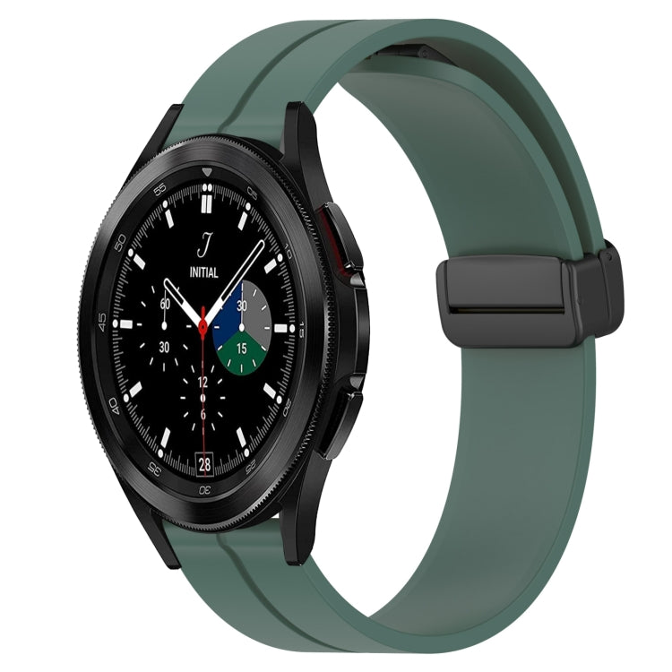 Bracelet de montre en silicone à fermoir magnétique de couleur unie de 20 mm, For Samsung  Galaxy Watch4 Classic 46mm, For Samsung Galaxy Watch Active2 40mm, For Samsung Galaxy Watch Active2 44mm, For Samsung Galaxy Watch 42mm