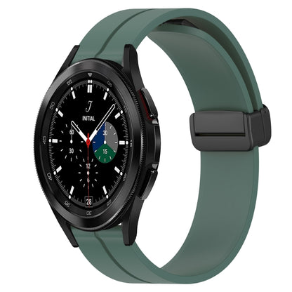 Bracelet de montre en silicone à fermoir magnétique de couleur unie de 20 mm, For Samsung  Galaxy Watch4 Classic 46mm, For Samsung Galaxy Watch Active2 40mm, For Samsung Galaxy Watch Active2 44mm, For Samsung Galaxy Watch 42mm