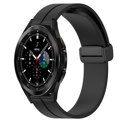 Bracelet de montre en silicone à fermoir magnétique de couleur unie de 20 mm, For Samsung  Galaxy Watch4 Classic 46mm, For Samsung Galaxy Watch Active2 40mm, For Samsung Galaxy Watch Active2 44mm, For Samsung Galaxy Watch 42mm