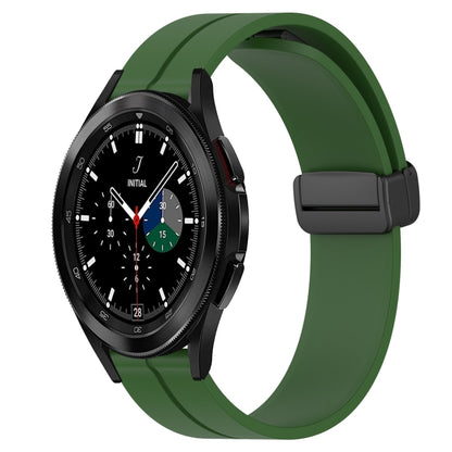 Bracelet de montre en silicone à fermoir magnétique de couleur unie de 20 mm, For Samsung  Galaxy Watch4 Classic 46mm, For Samsung Galaxy Watch Active2 40mm, For Samsung Galaxy Watch Active2 44mm, For Samsung Galaxy Watch 42mm