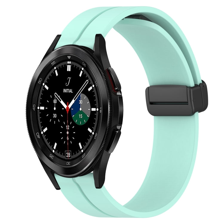 Bracelet de montre en silicone à fermoir magnétique de couleur unie de 20 mm, For Samsung  Galaxy Watch4 Classic 46mm, For Samsung Galaxy Watch Active2 40mm, For Samsung Galaxy Watch Active2 44mm, For Samsung Galaxy Watch 42mm