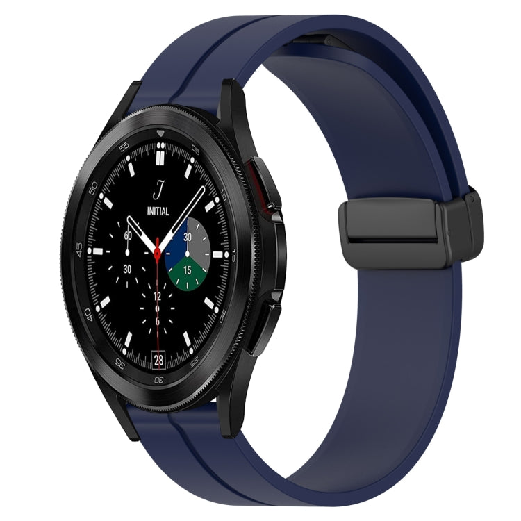 Bracelet de montre en silicone à fermoir magnétique de couleur unie de 20 mm, For Samsung  Galaxy Watch4 Classic 46mm, For Samsung Galaxy Watch Active2 40mm, For Samsung Galaxy Watch Active2 44mm, For Samsung Galaxy Watch 42mm