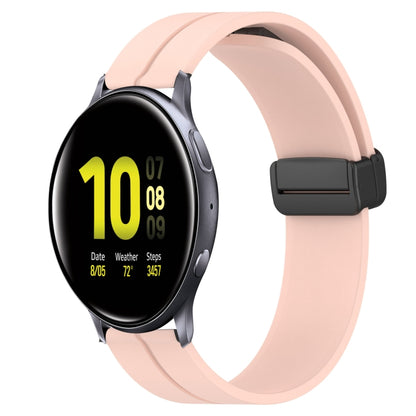 Bracelet de montre en silicone à fermoir magnétique de couleur unie de 20 mm, For Samsung  Galaxy Watch4 Classic 46mm, For Samsung Galaxy Watch Active2 40mm, For Samsung Galaxy Watch Active2 44mm, For Samsung Galaxy Watch 42mm